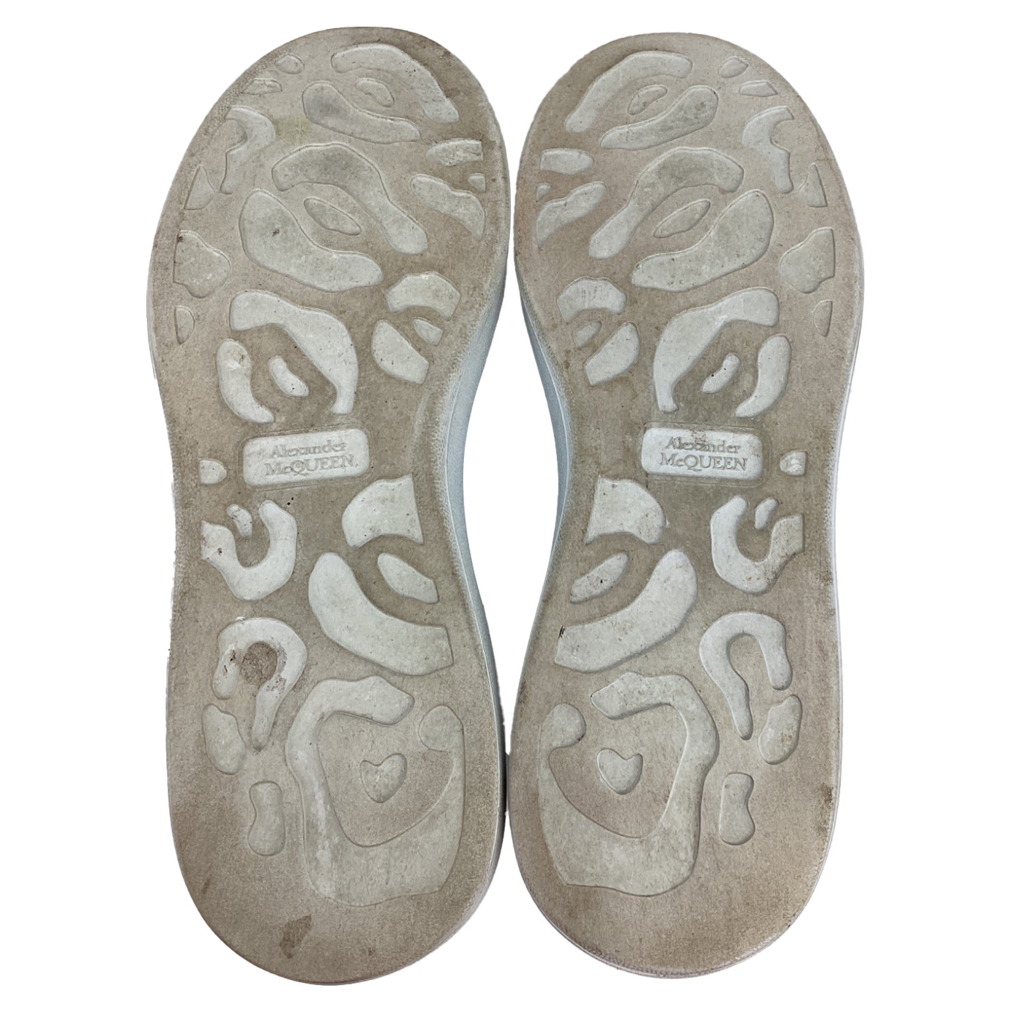 Men's Alexander McQueen Oversized Platform Sneakers in White Leather