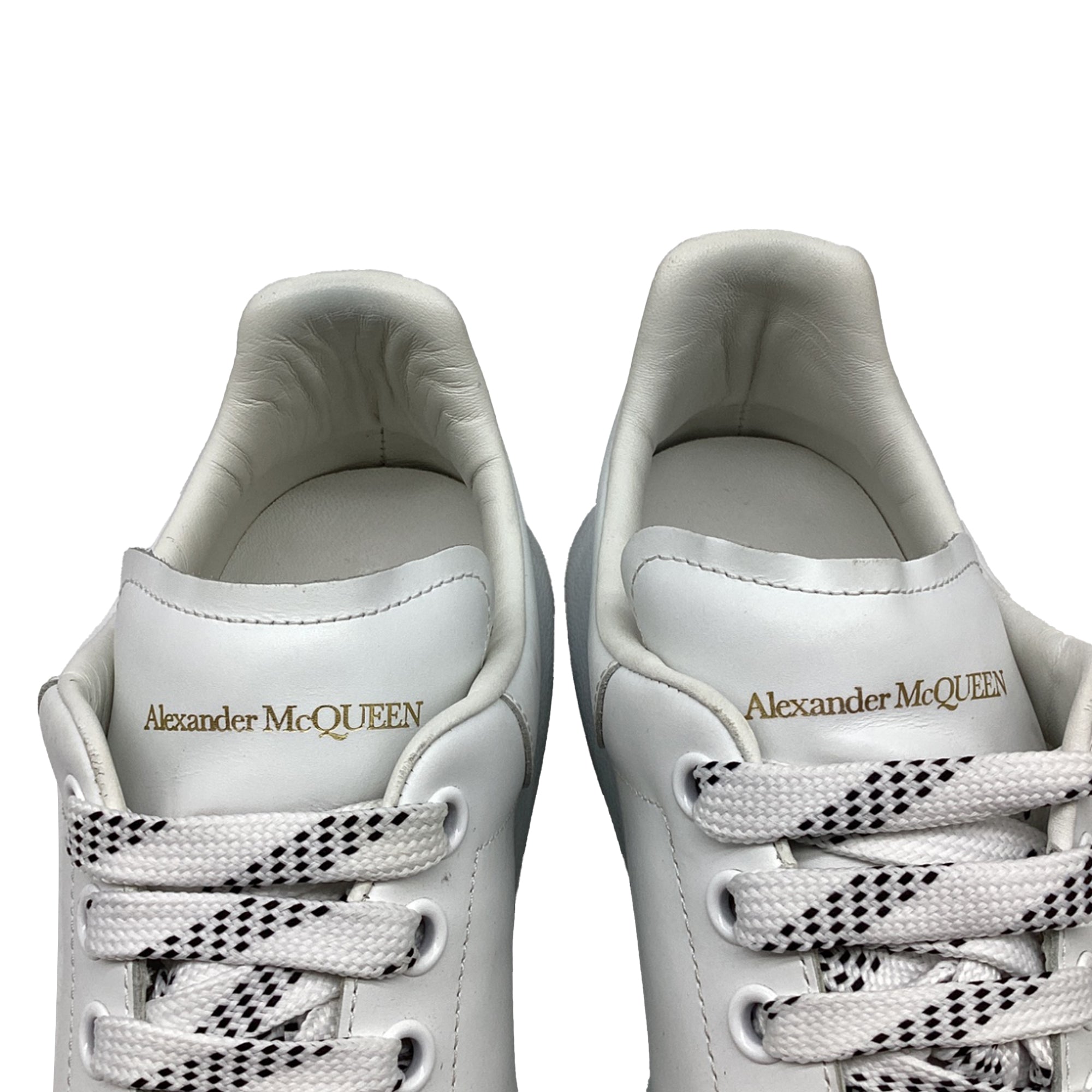Men's Alexander McQueen Oversized Platform Sneakers in White Leather