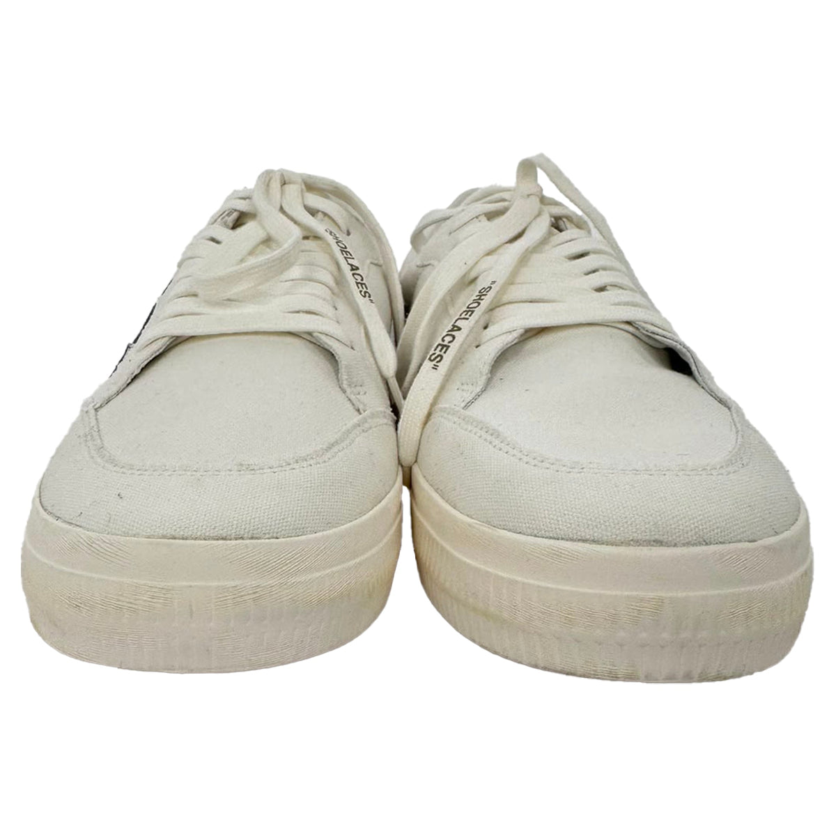 Women's Off-White Vulcanized Eco Sneakers in White Canvas