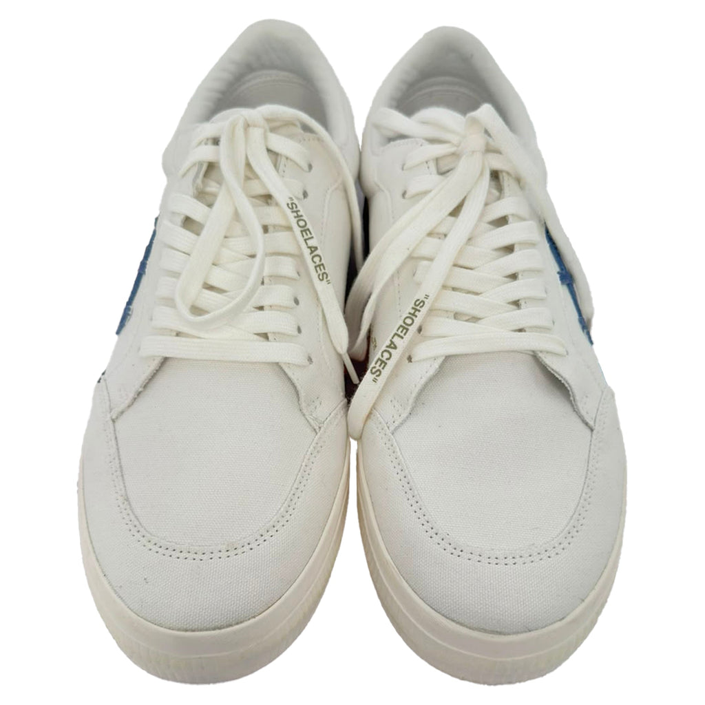 Women's Off-White Vulcanized Eco Sneakers in White Canvas