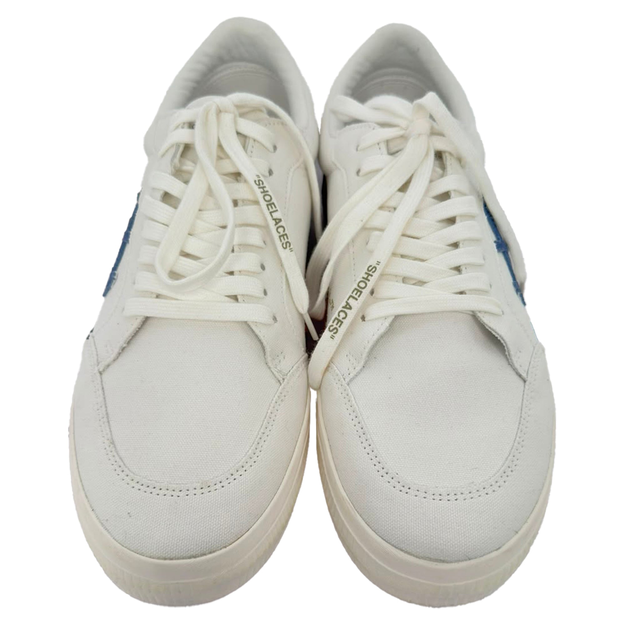 Women's Off-White Vulcanized Eco Sneakers in White Canvas