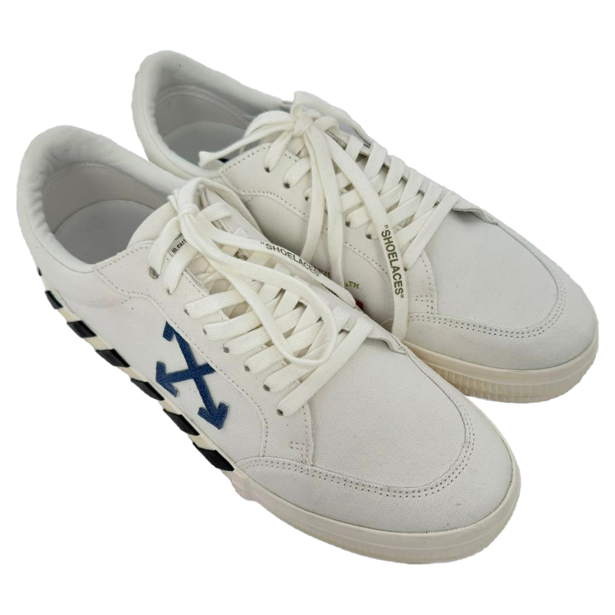 Women's Off-White Vulcanized Eco Sneakers in White Canvas
