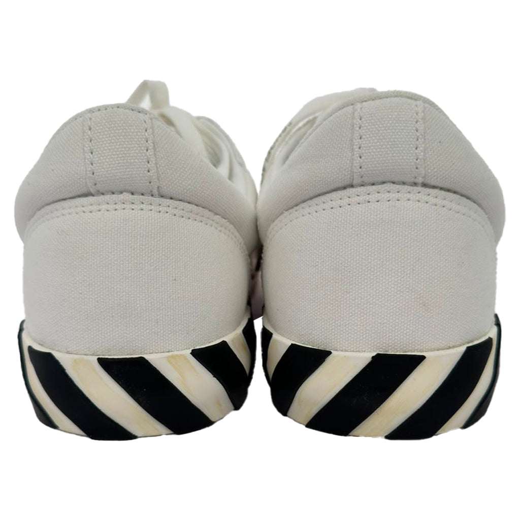 Women's Off-White Vulcanized Eco Sneakers in White Canvas