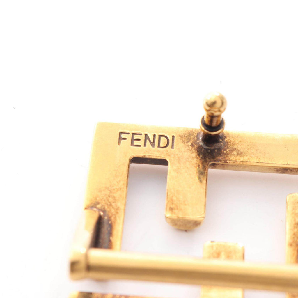 Fendi FF Logo Reversible Leather Canvas Belt