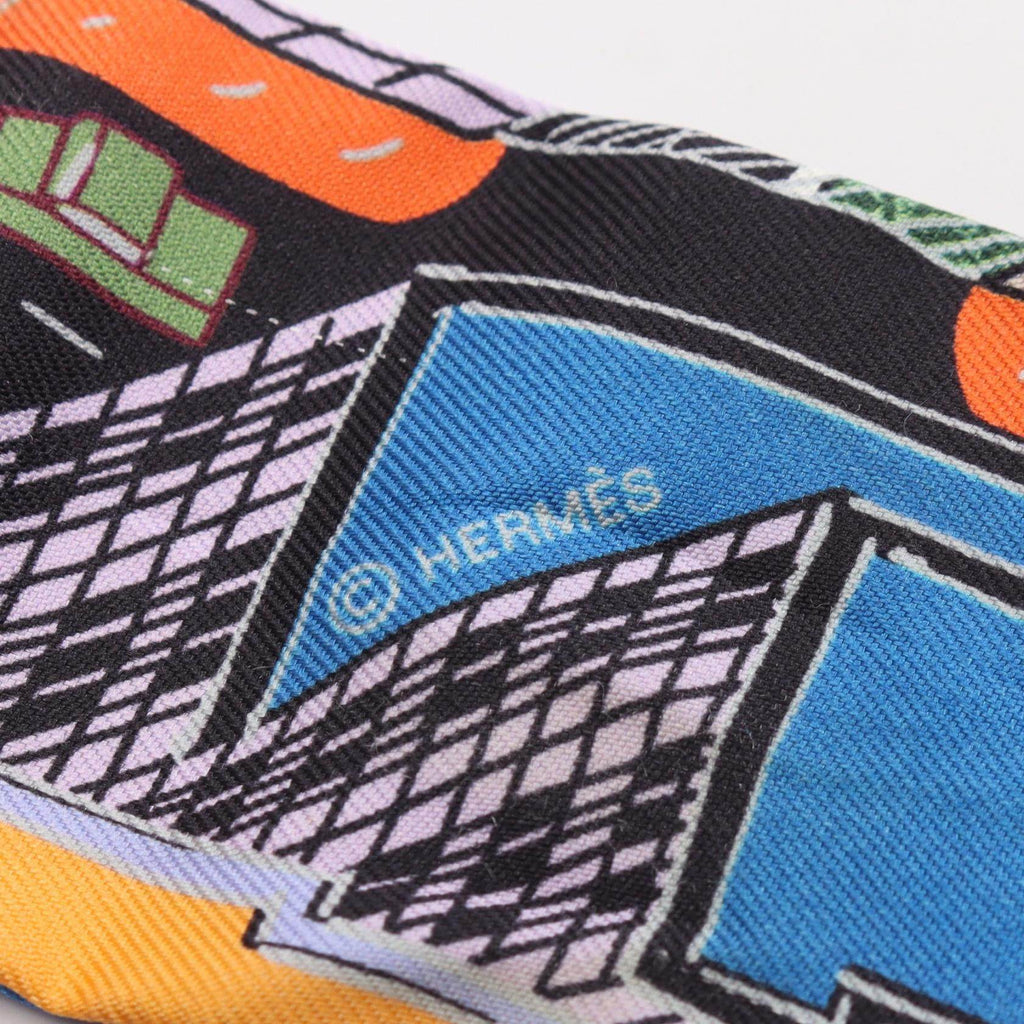 Hermes Twilly PANTIN CITY Silk Scarf