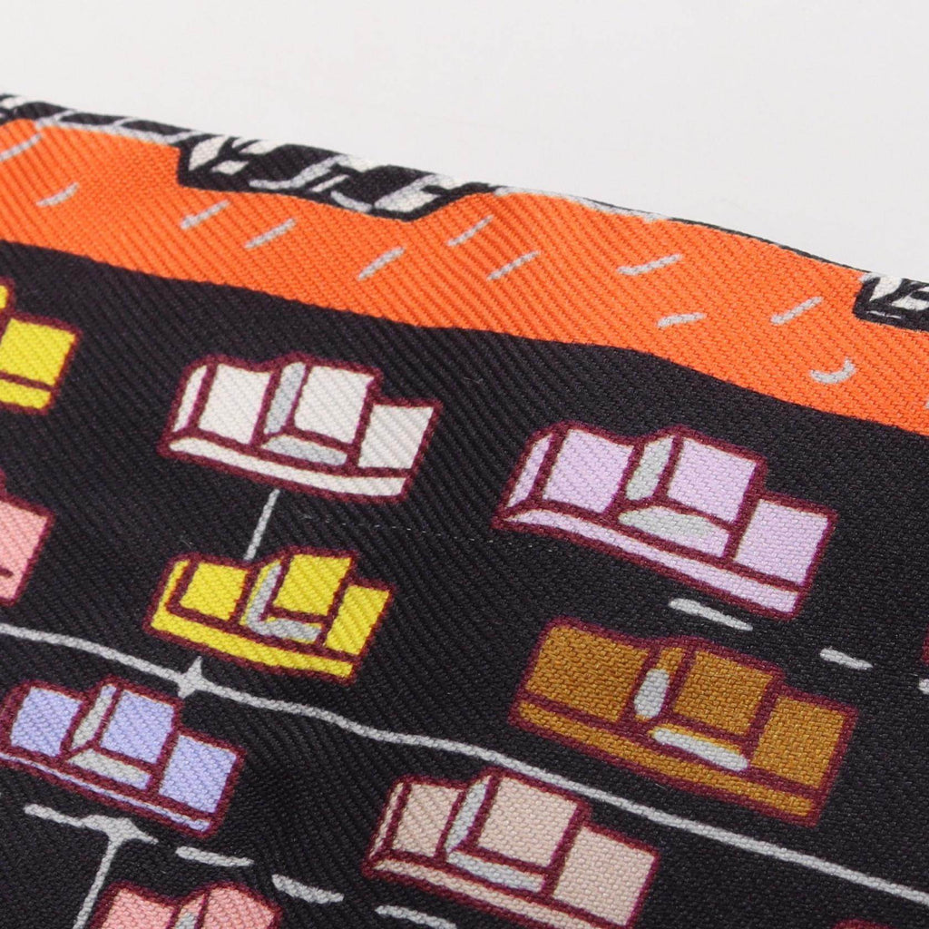 Hermes Twilly PANTIN CITY Silk Scarf