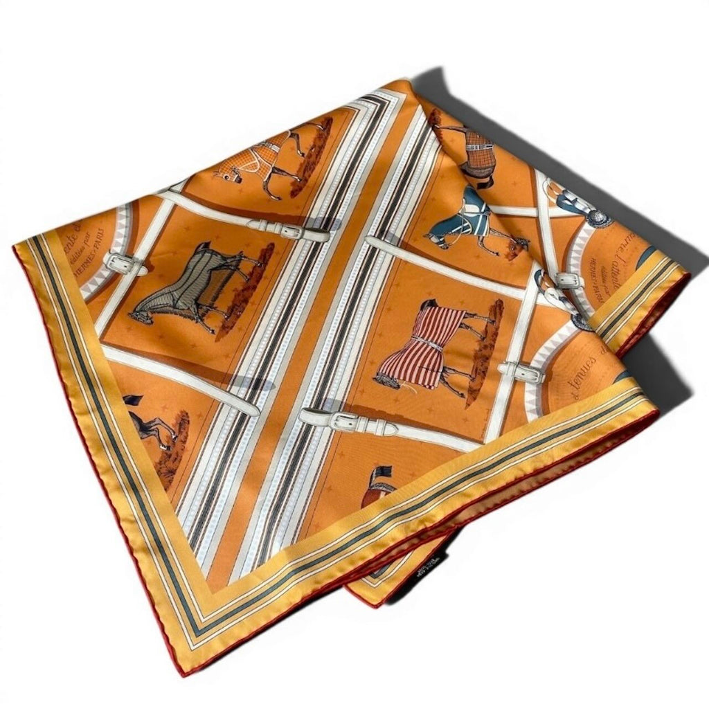 Hermes Carre90 Double Face Silk Scarf