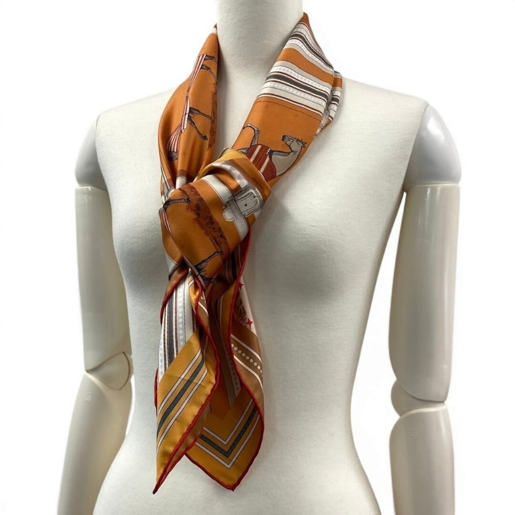 Hermes Carre90 Double Face Silk Scarf