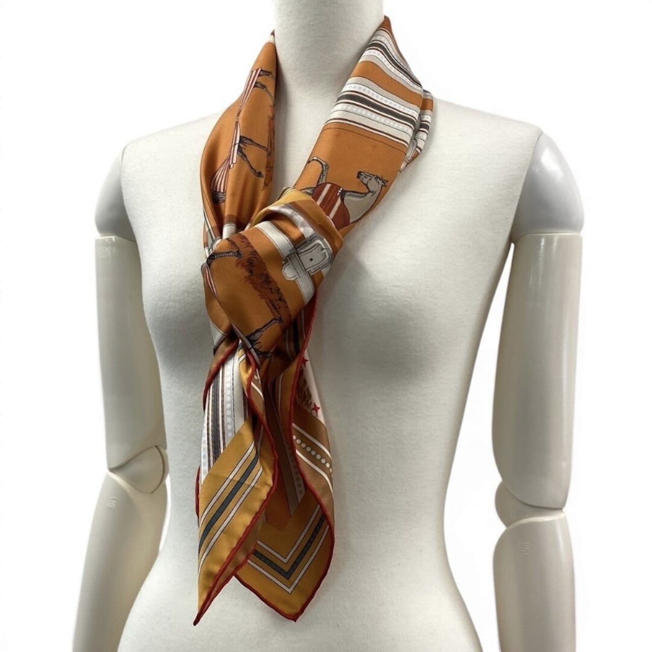 Hermes Carre90 Double Face Silk Scarf