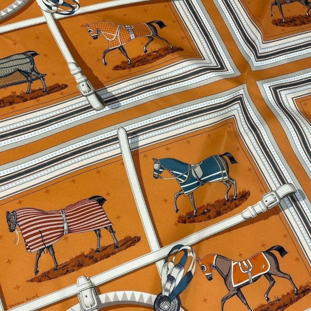 Hermes Carre90 Double Face Silk Scarf