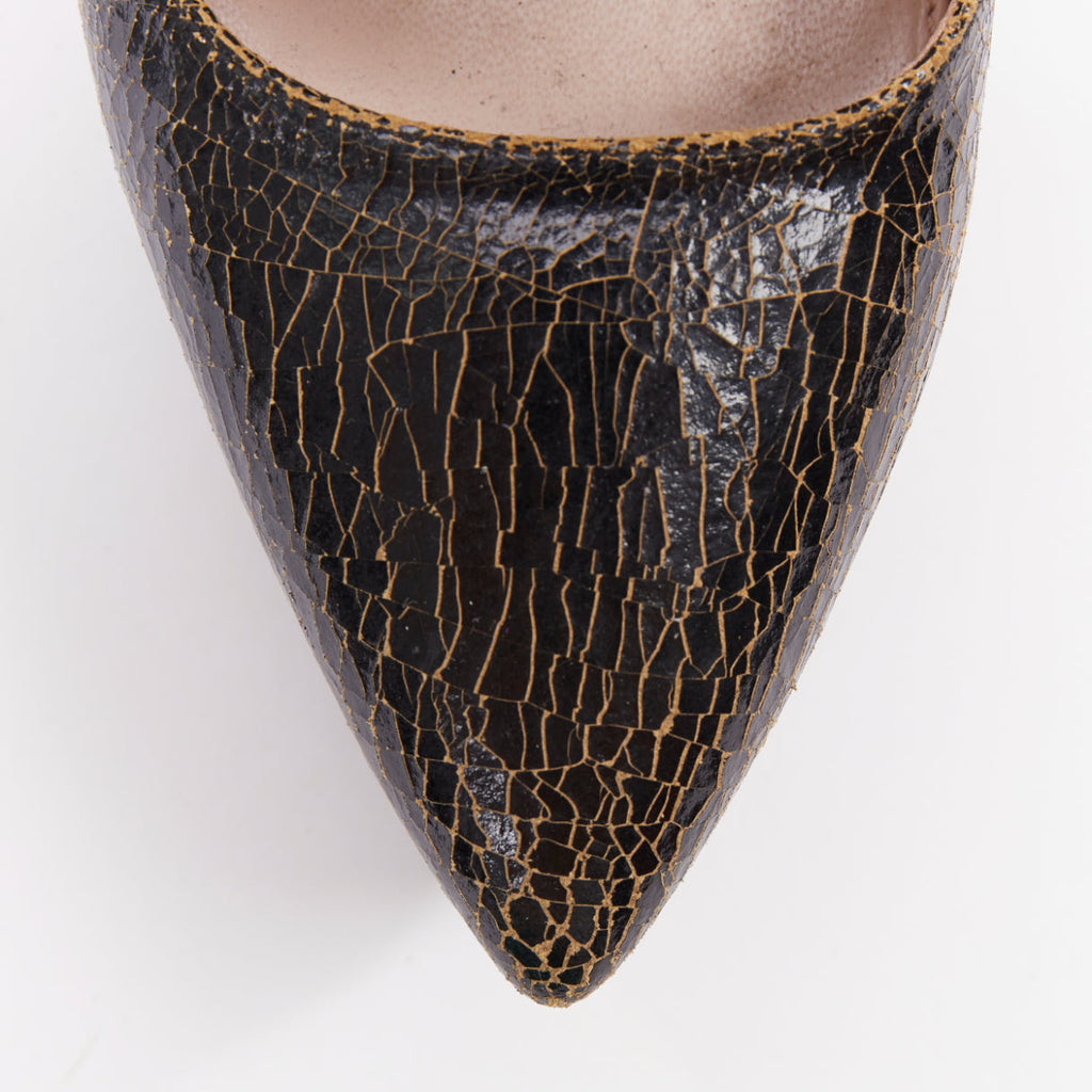 Women's Miu Miu Leather Triple Strap Platform Heels