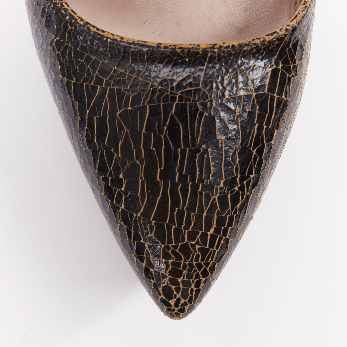 Women's Miu Miu Leather Triple Strap Platform Heels