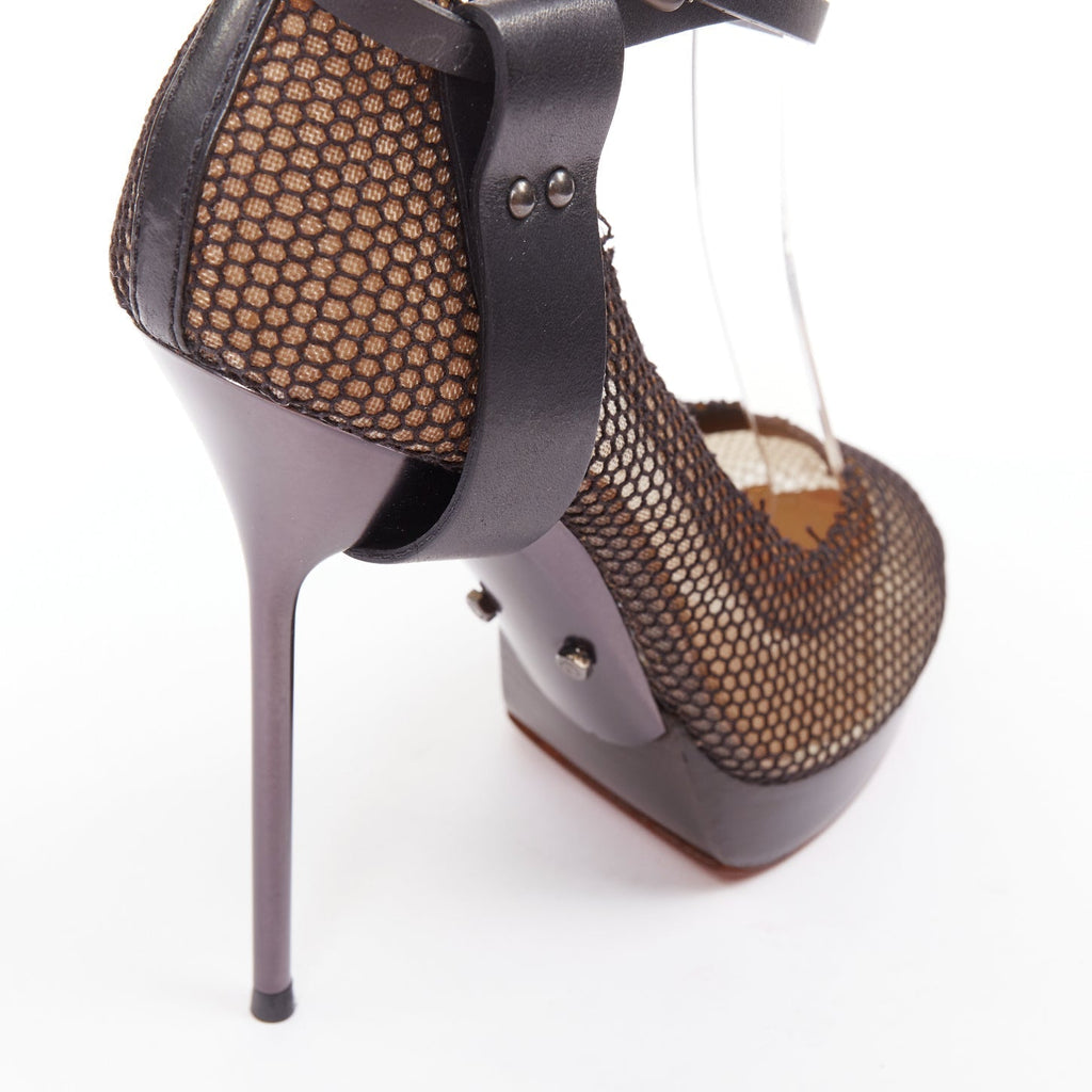 Women's Lanvin 2011 Fishnet Mesh Pin Heels