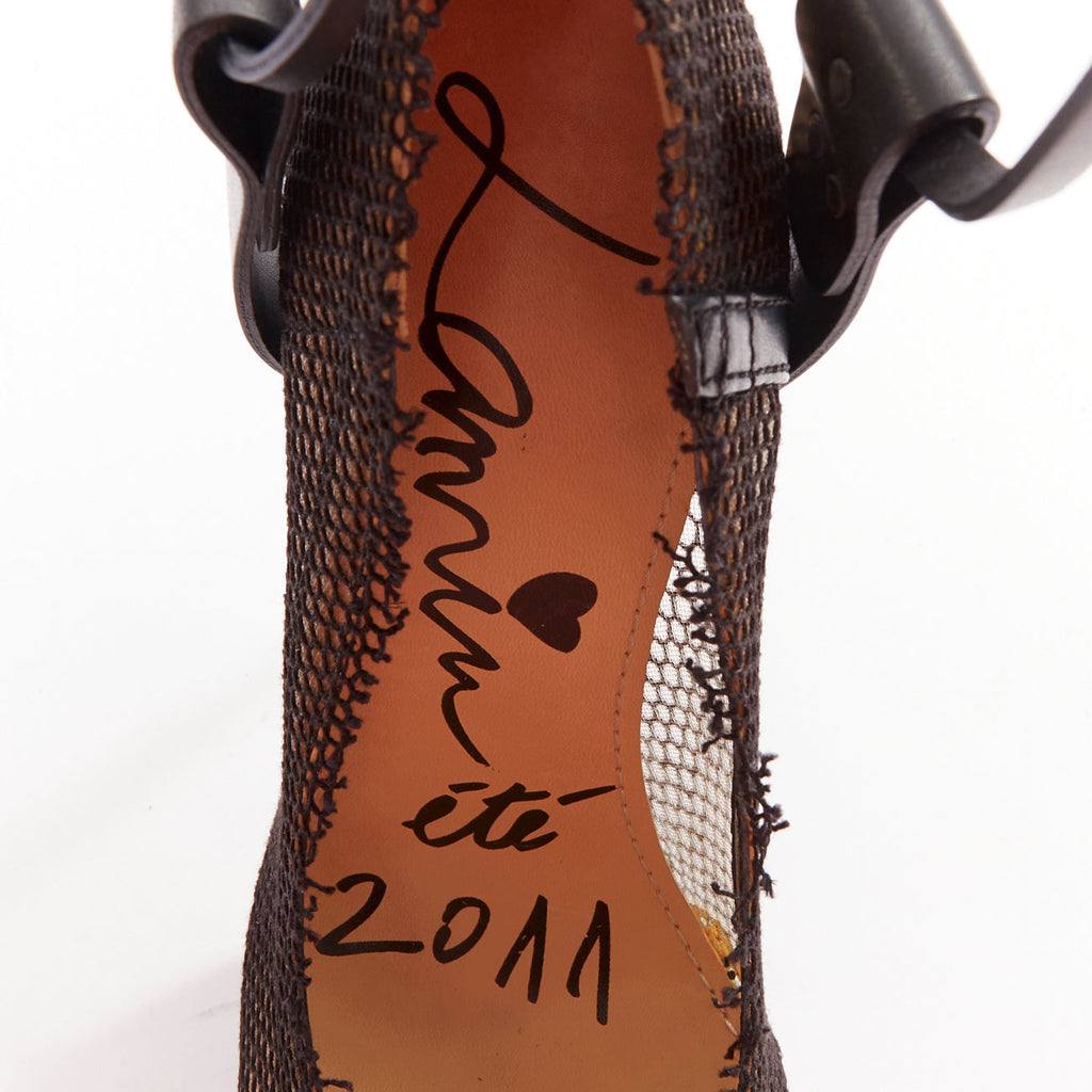 Women's Lanvin 2011 Fishnet Mesh Pin Heels
