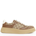 Men's Gucci Leather Canvas Monogram Sneakers