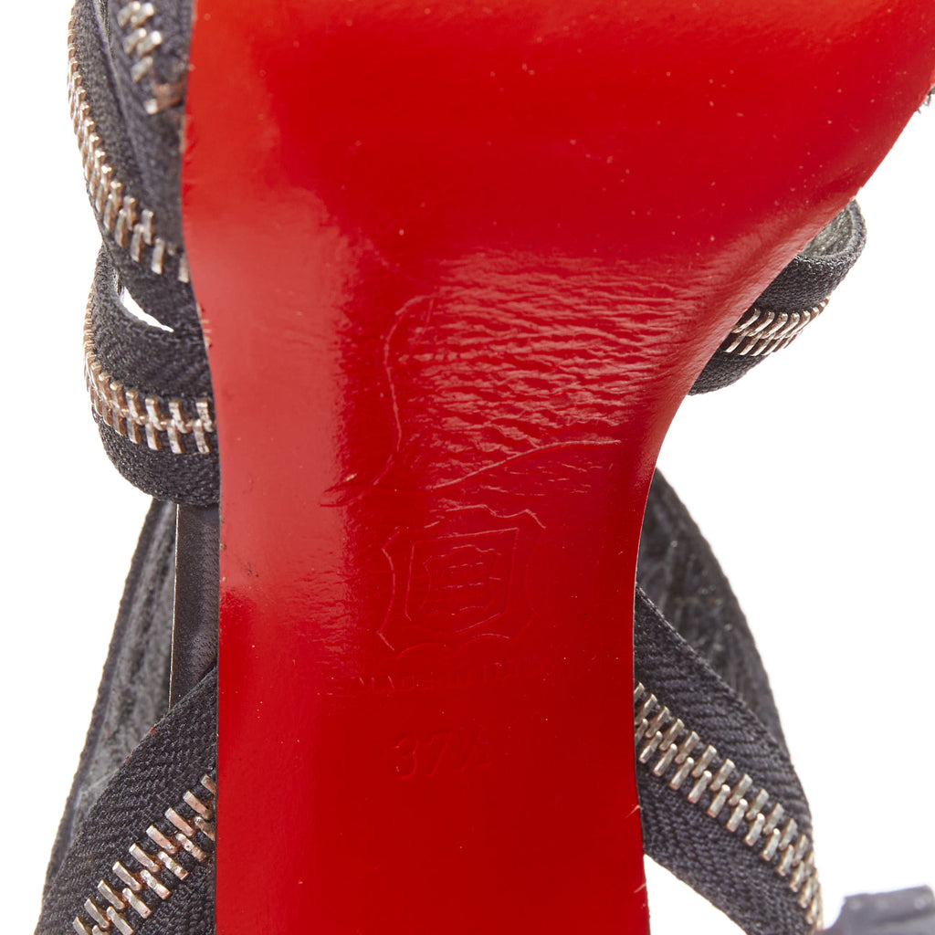 Women's Christian Louboutin Zipper Platform Sandals