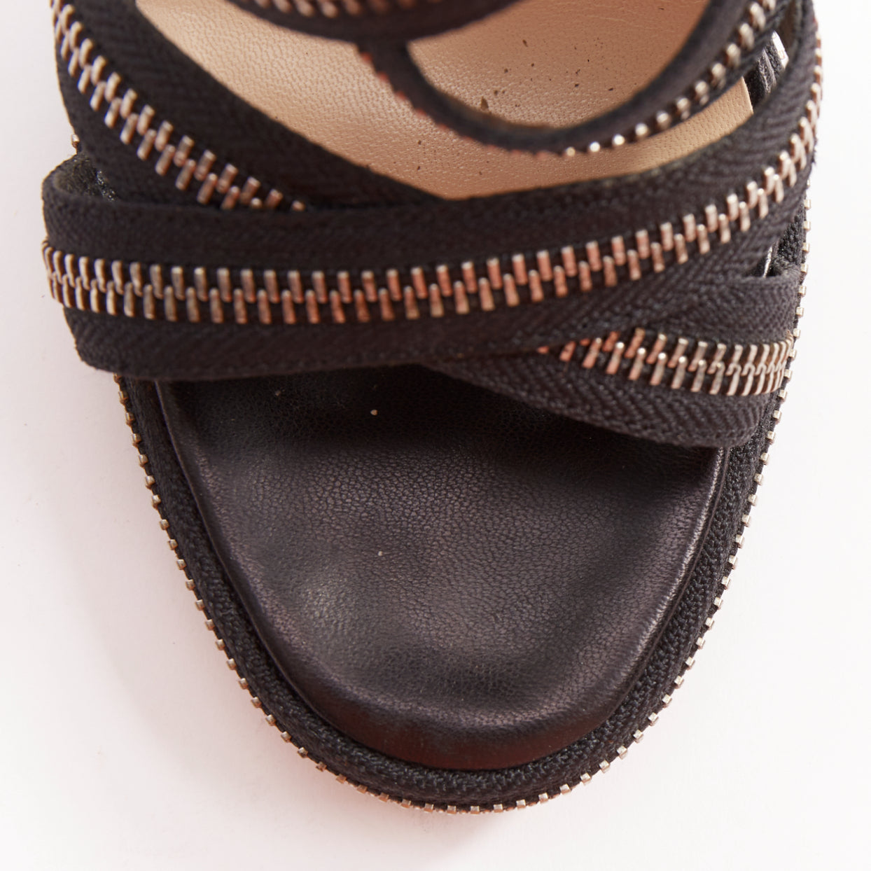 Women's Christian Louboutin Zipper Platform Sandals