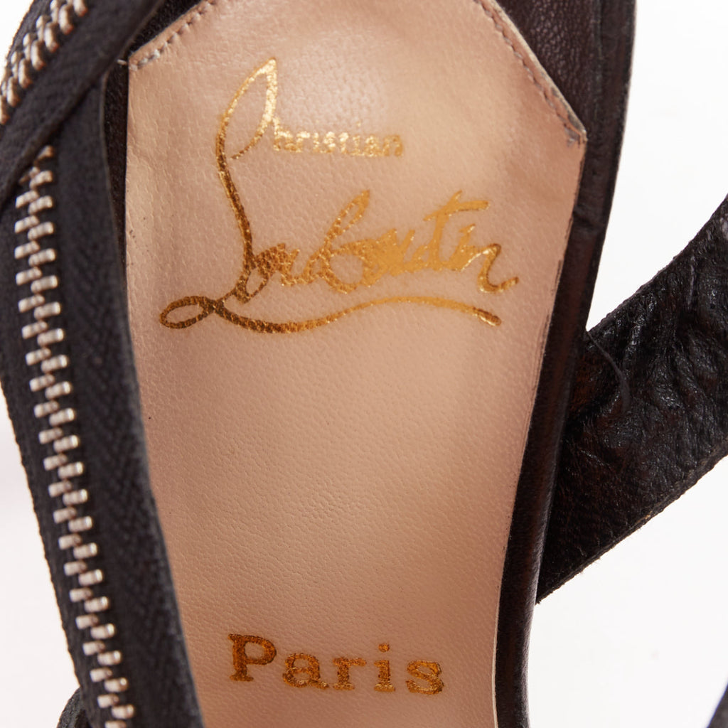 Women's Christian Louboutin Zipper Platform Sandals