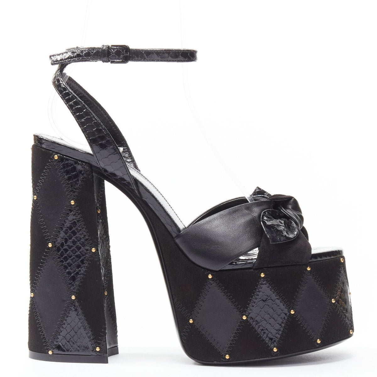 Women's Saint Laurent Paige Patchwork Stud Sandals