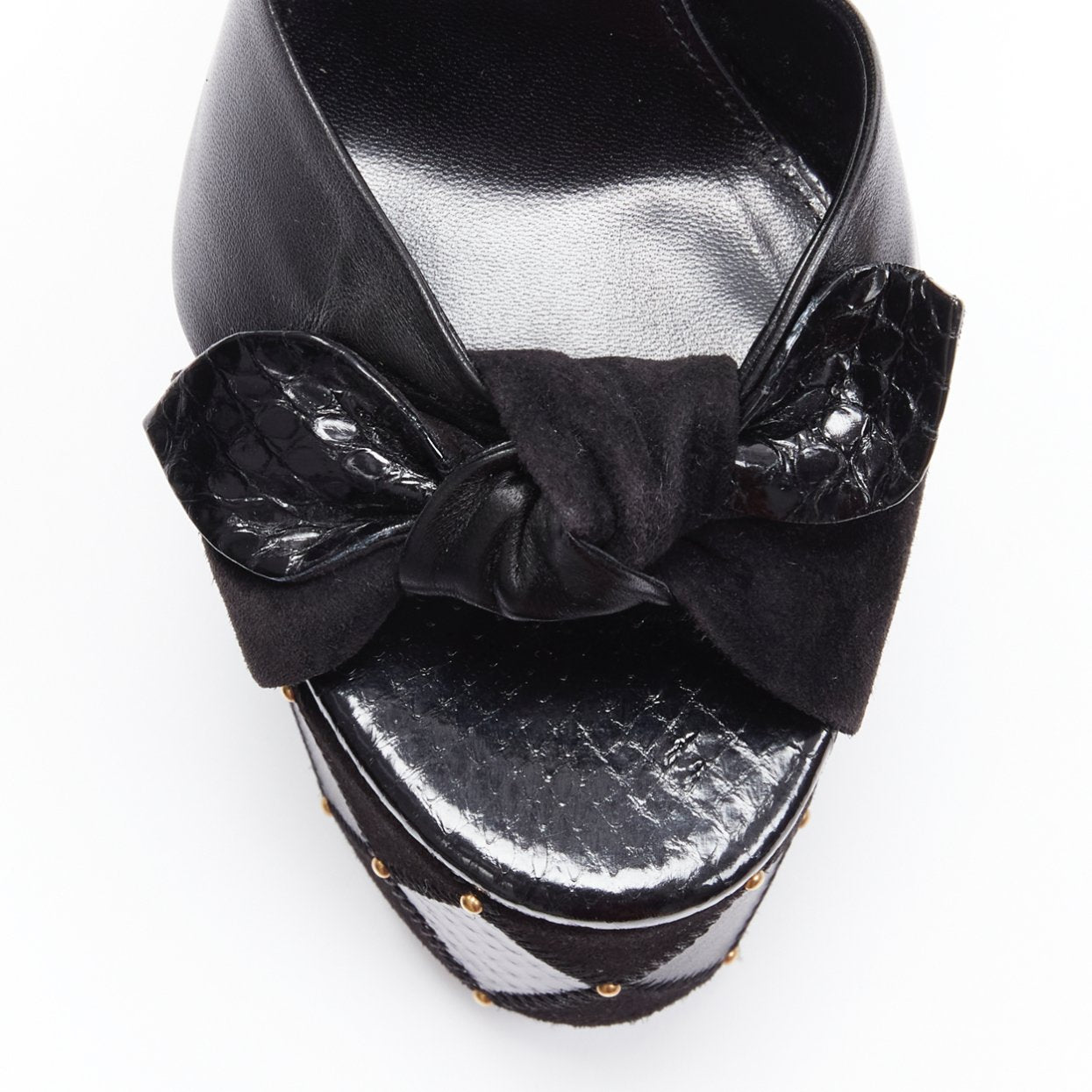 Women's Saint Laurent Paige Patchwork Stud Sandals