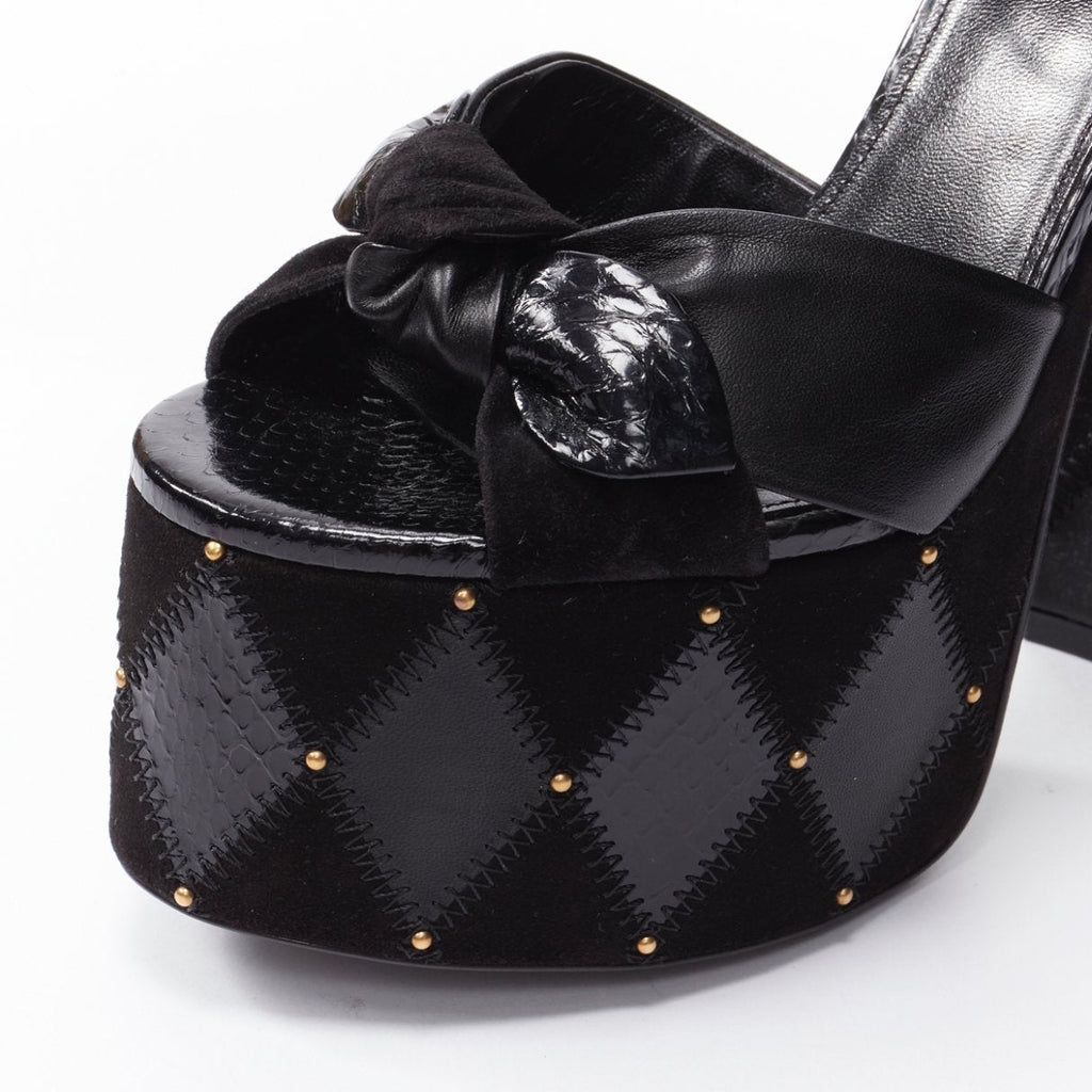 Women's Saint Laurent Paige Patchwork Stud Sandals