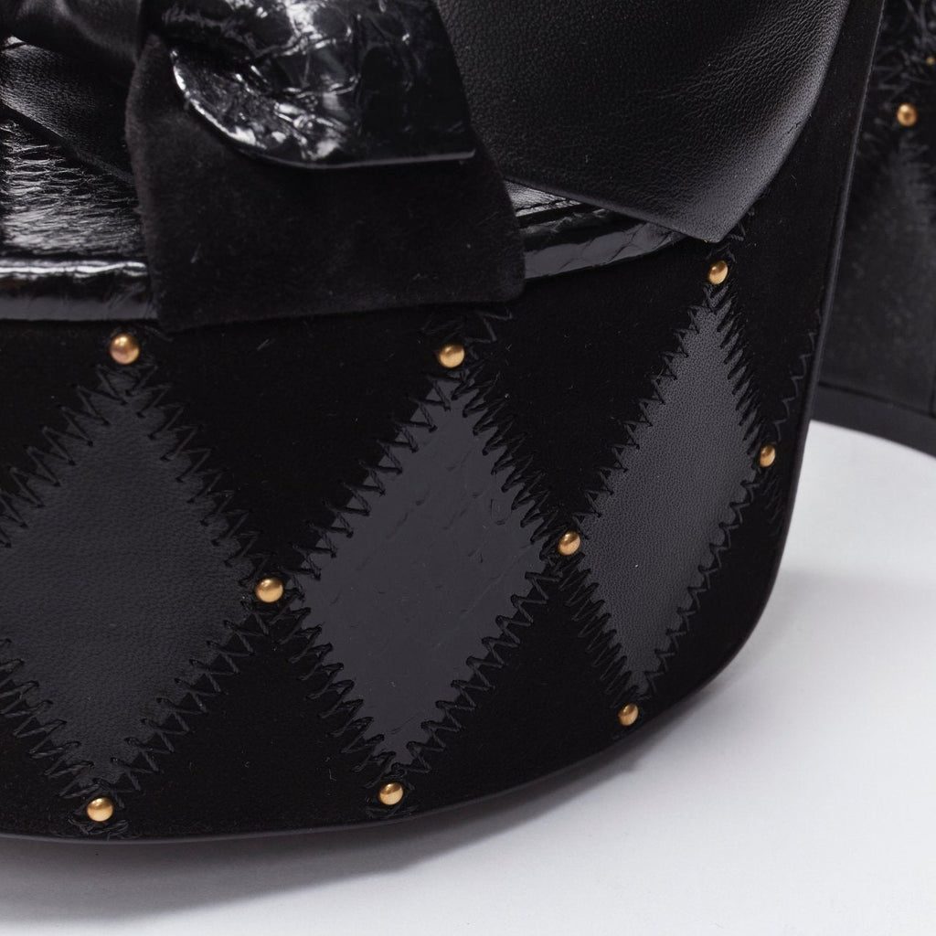 Women's Saint Laurent Paige Patchwork Stud Sandals
