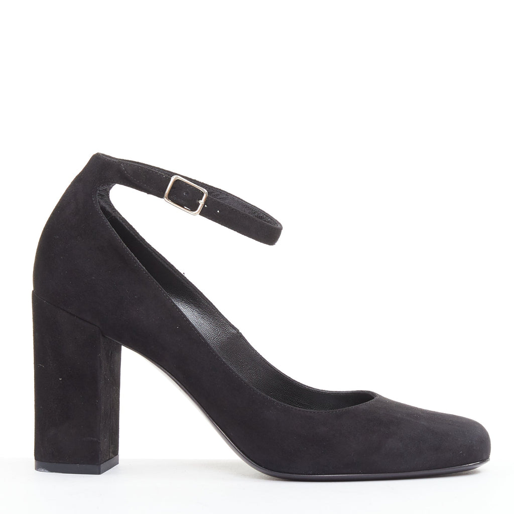 Women's Saint Laurent Suede Leather Mary Jane Pumps