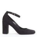Women's Saint Laurent Suede Leather Mary Jane Pumps