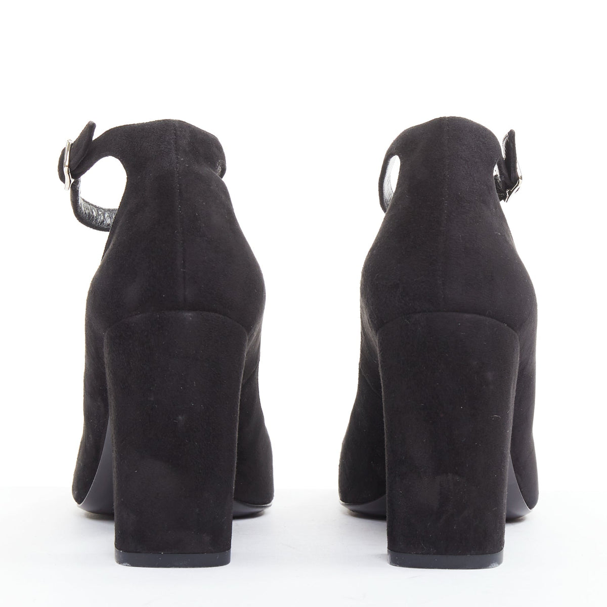 Women's Saint Laurent Suede Leather Mary Jane Pumps