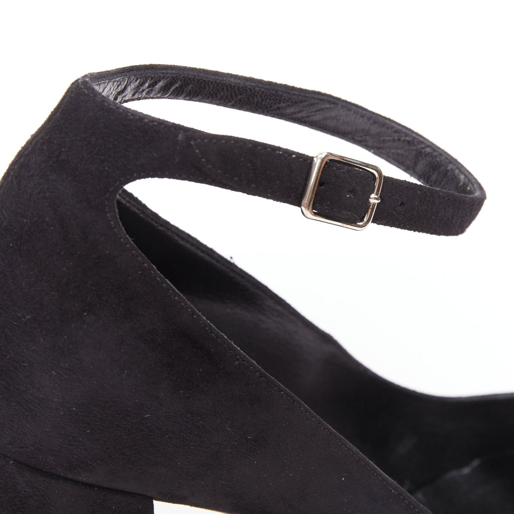 Women's Saint Laurent Suede Leather Mary Jane Pumps