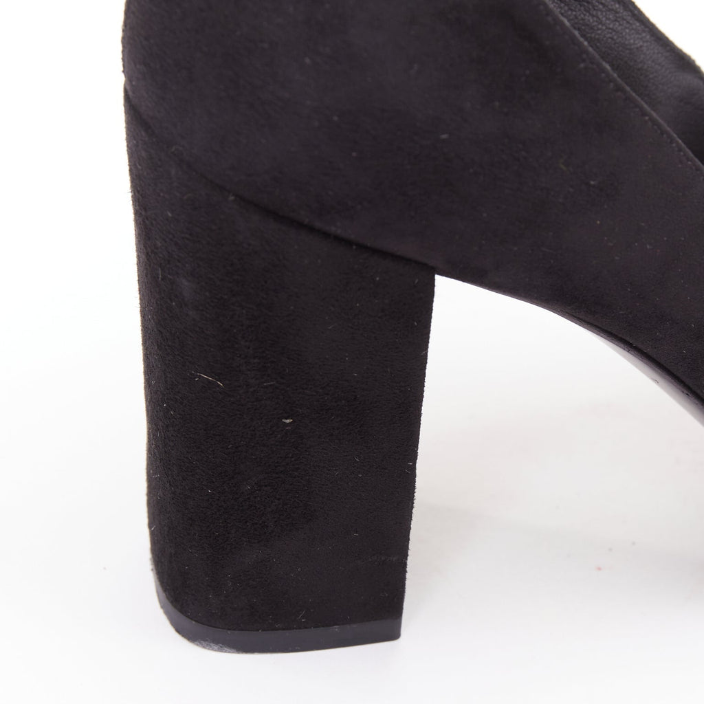 Women's Saint Laurent Suede Leather Mary Jane Pumps