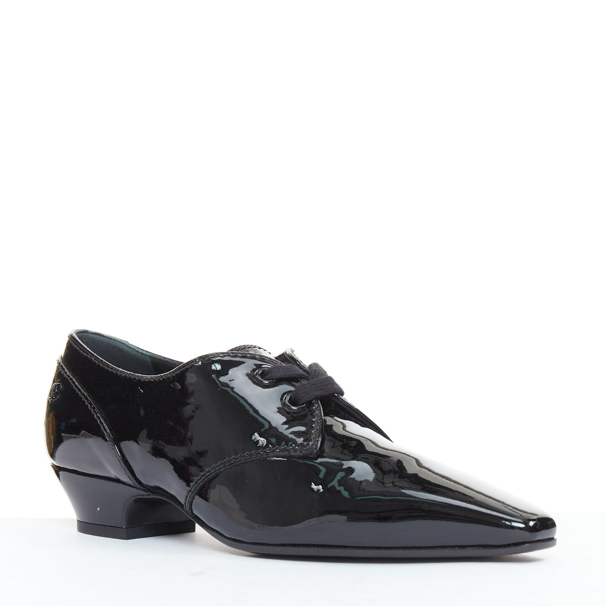 Women's Chanel 2018 Patent Pointed Oxford