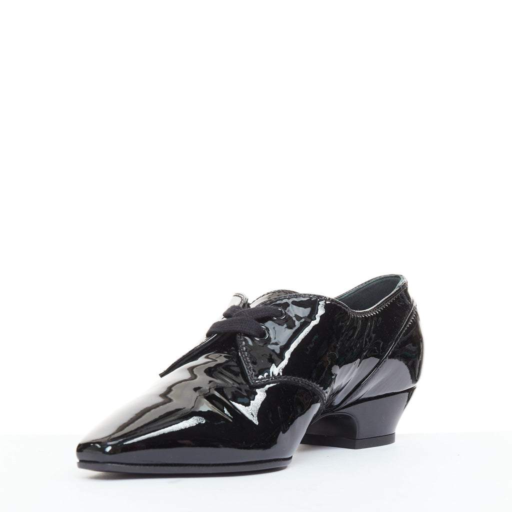 Women's Chanel 2018 Patent Pointed Oxford