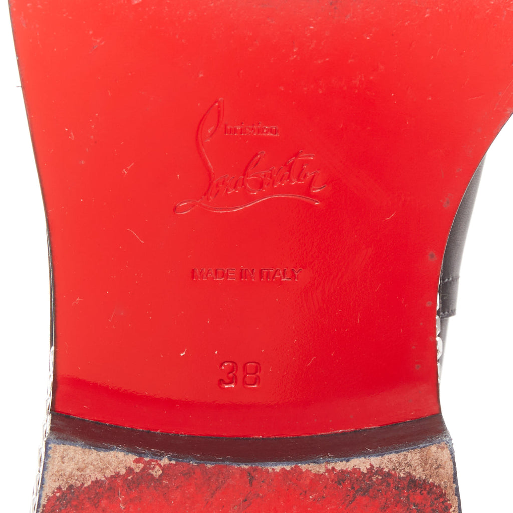 Women's Christian Louboutin Leather Buckle Boots