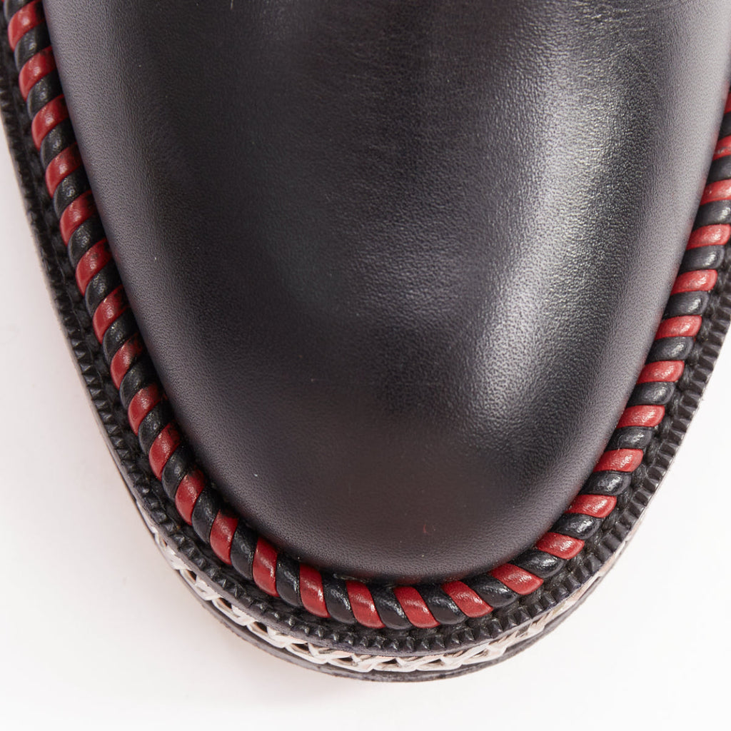 Women's Christian Louboutin Leather Buckle Boots