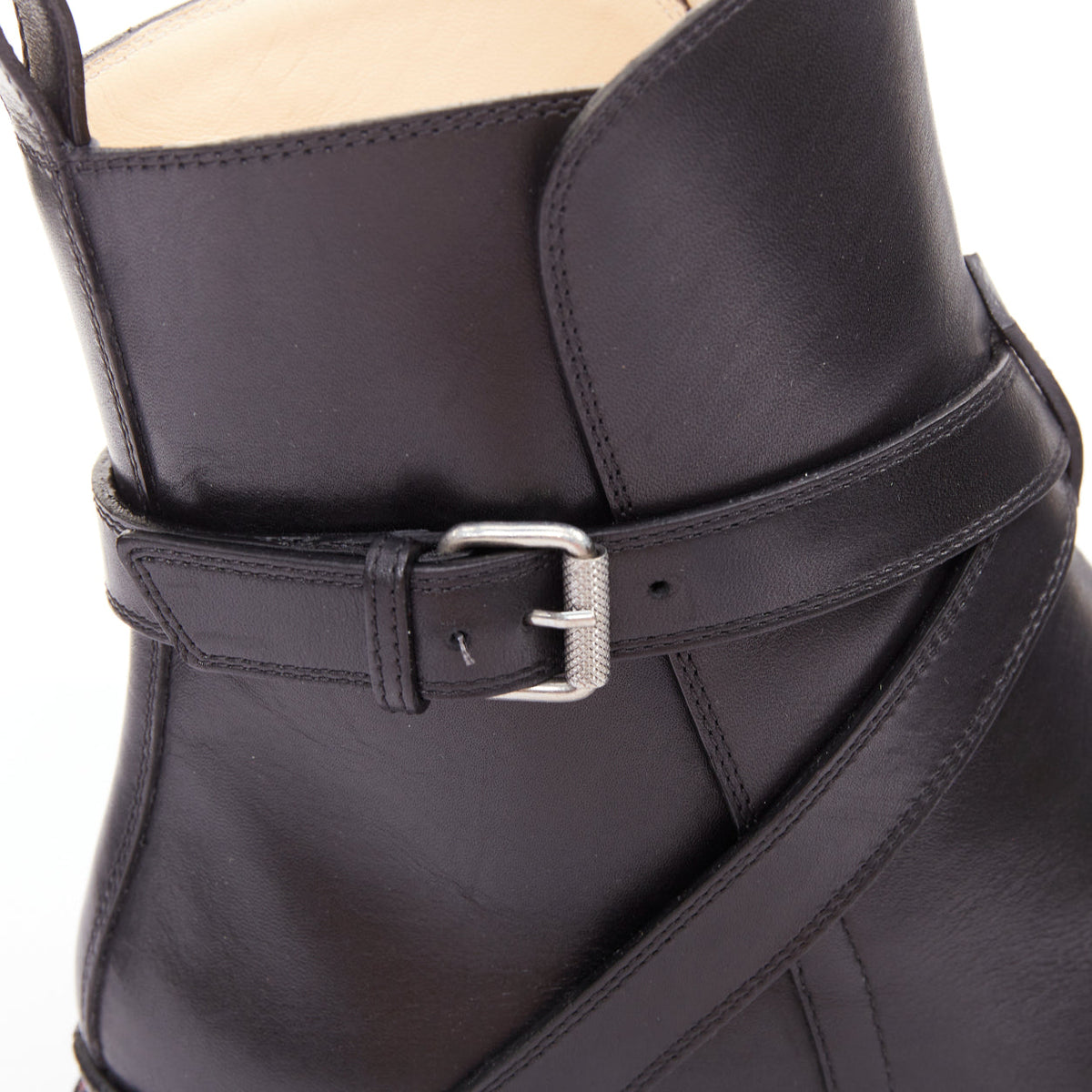 Women's Christian Louboutin Leather Buckle Boots