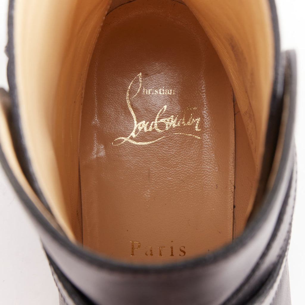 Women's Christian Louboutin Leather Buckle Boots