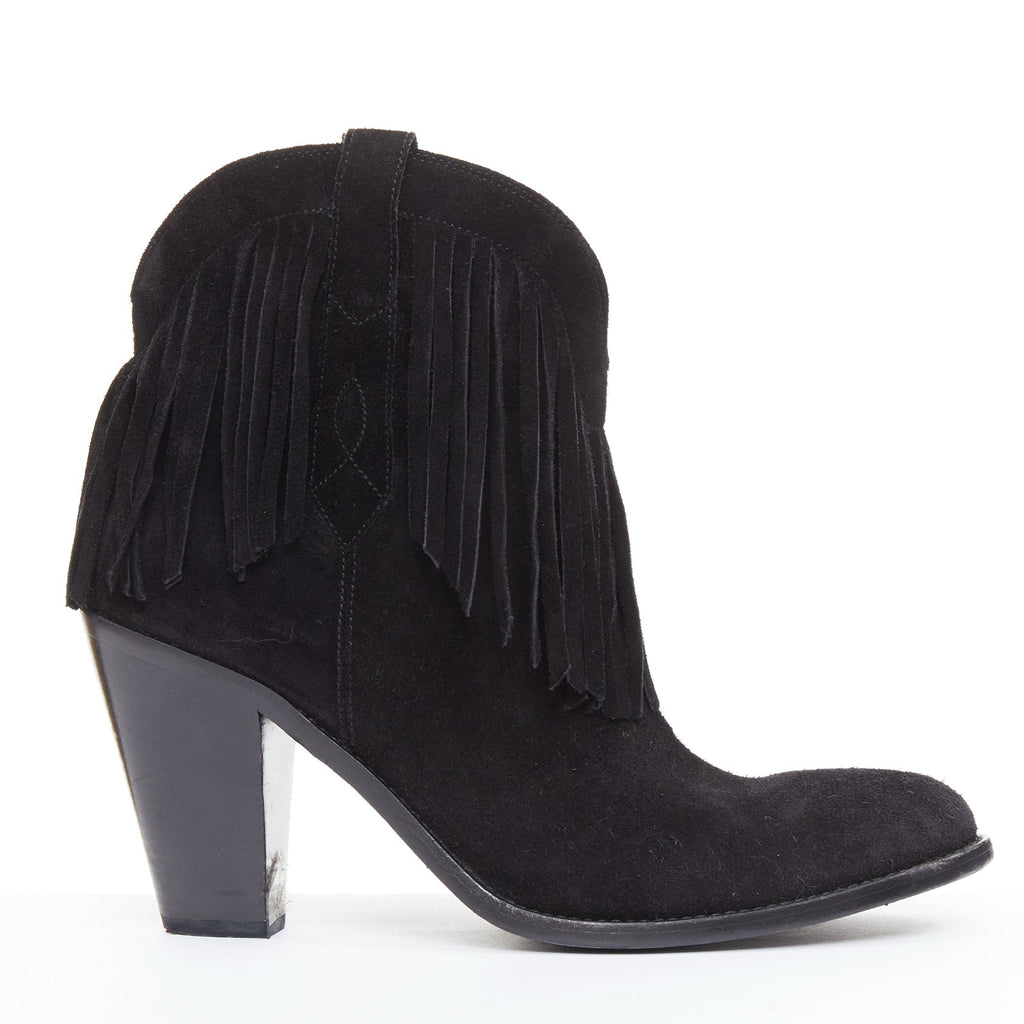 Women's Saint Laurent Curtis Suede Western Boots