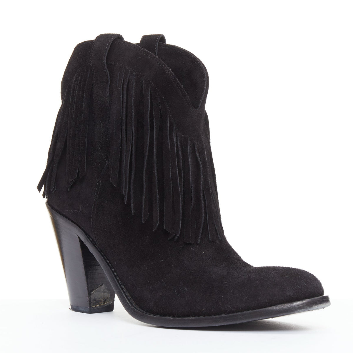 Women's Saint Laurent Curtis Suede Western Boots
