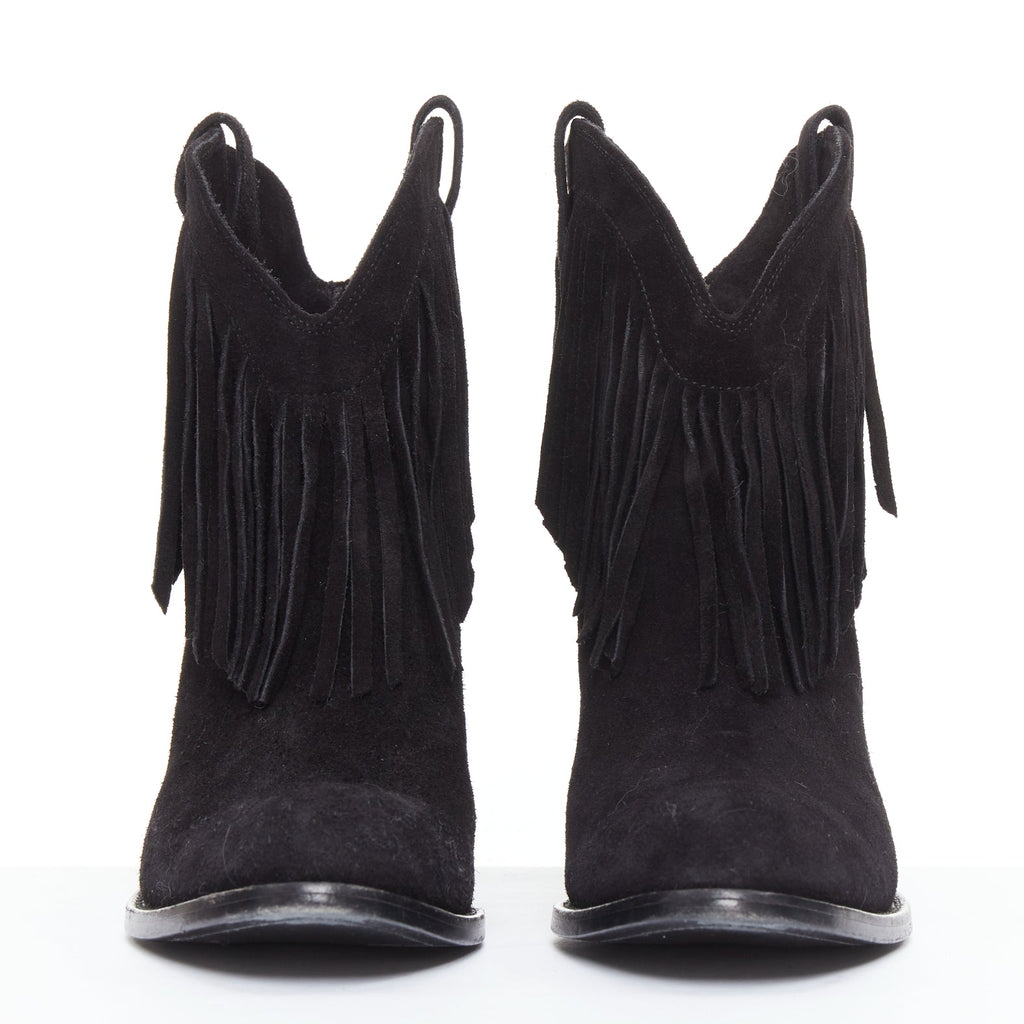 Women's Saint Laurent Curtis Suede Western Boots