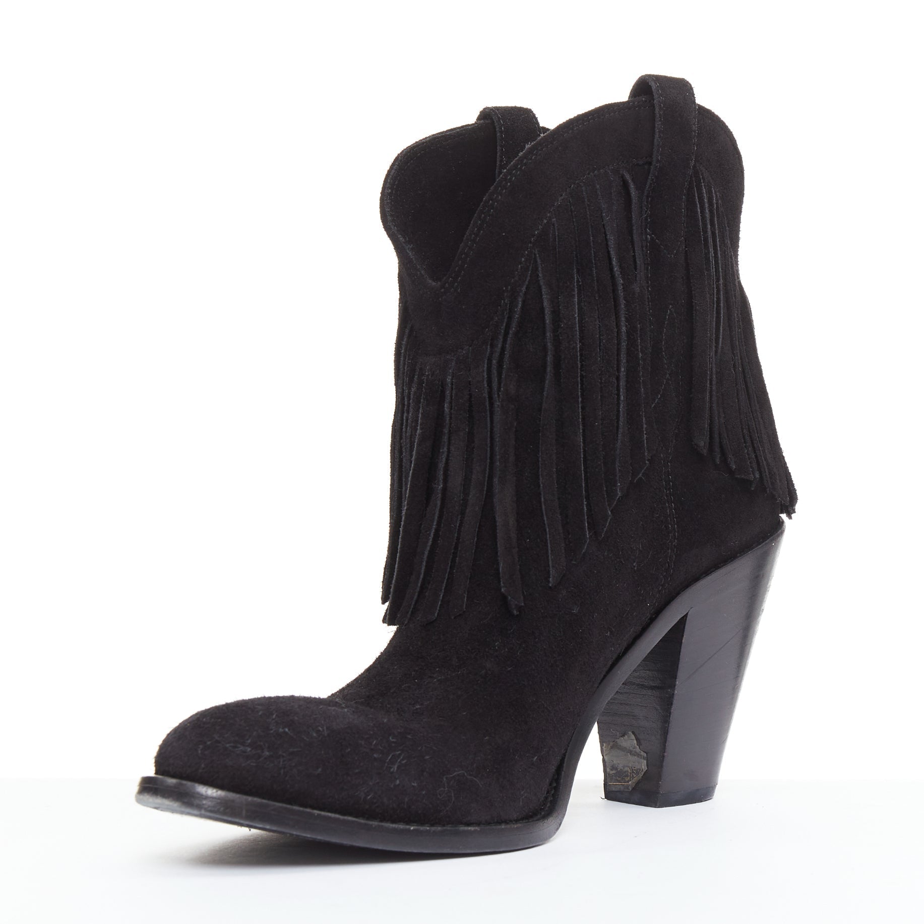 Women's Saint Laurent Curtis Suede Western Boots