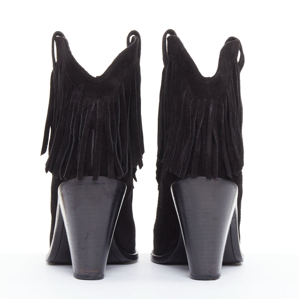 Women's Saint Laurent Curtis Suede Western Boots