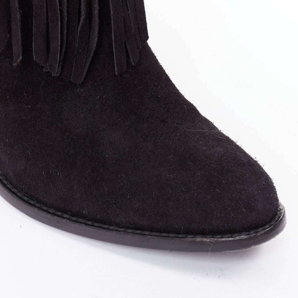Women's Saint Laurent Curtis Suede Western Boots