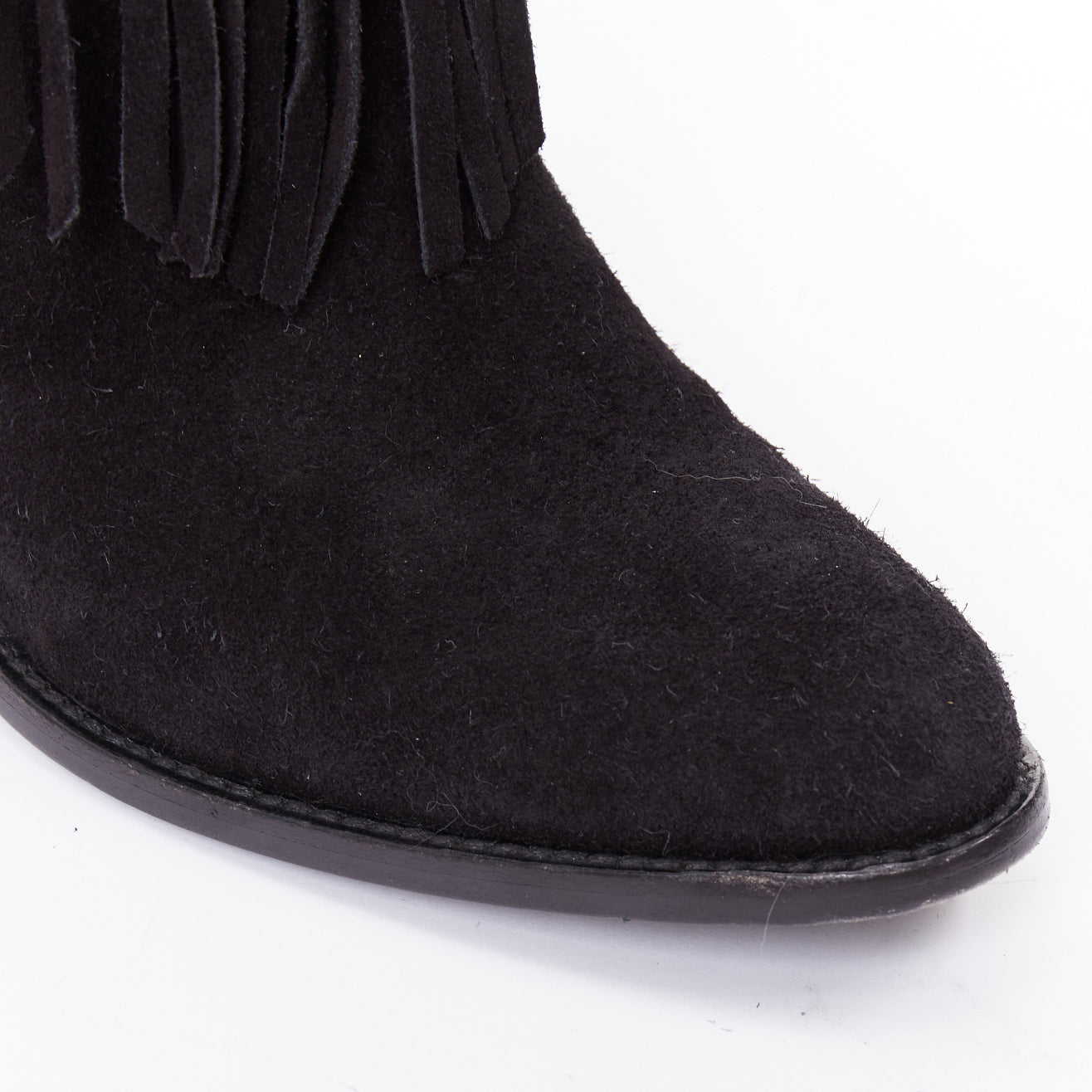 Women's Saint Laurent Curtis Suede Western Boots
