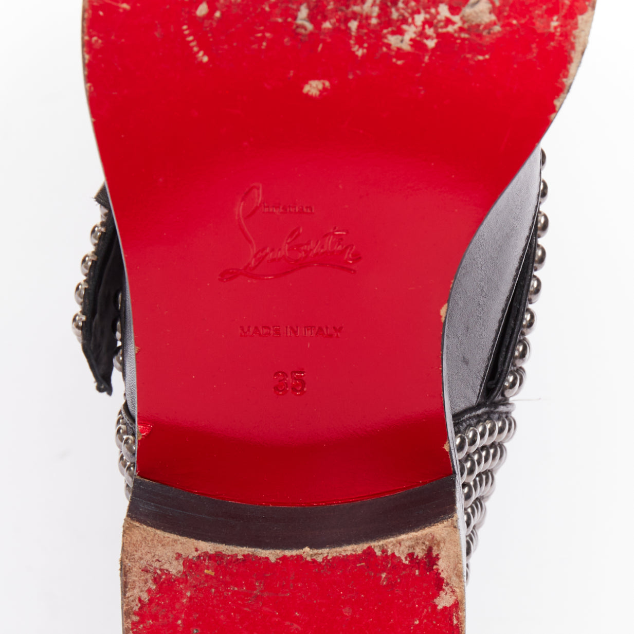 Women's Christian Louboutin Studded Wedged Boots