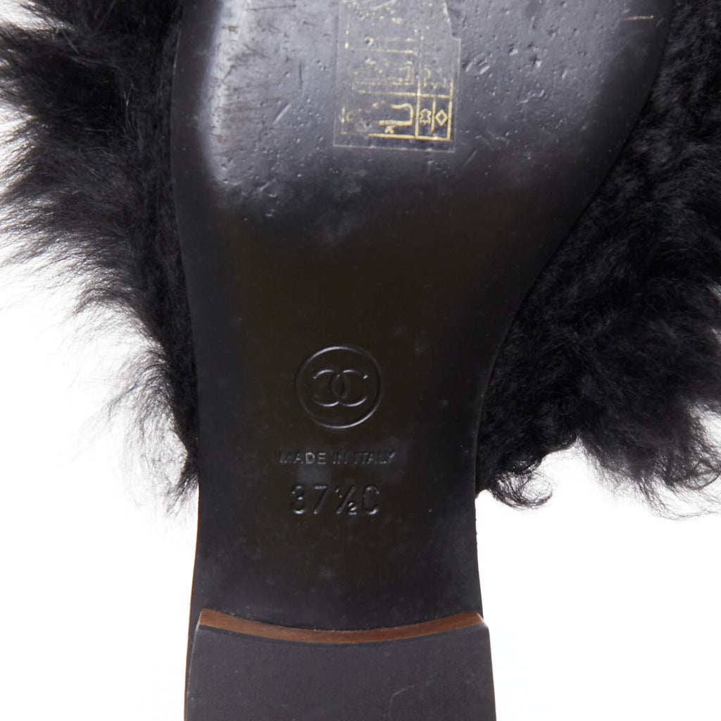 Women's Chanel Lamb Fur Fluffy Slippers