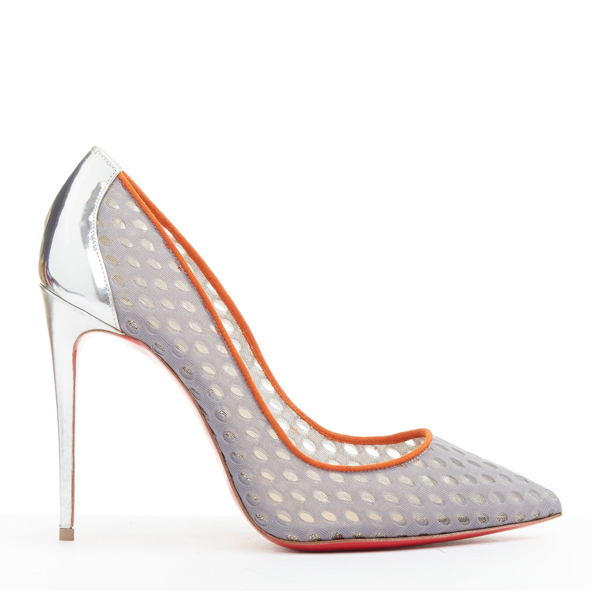 Women's Christian Louboutin Silver Pump