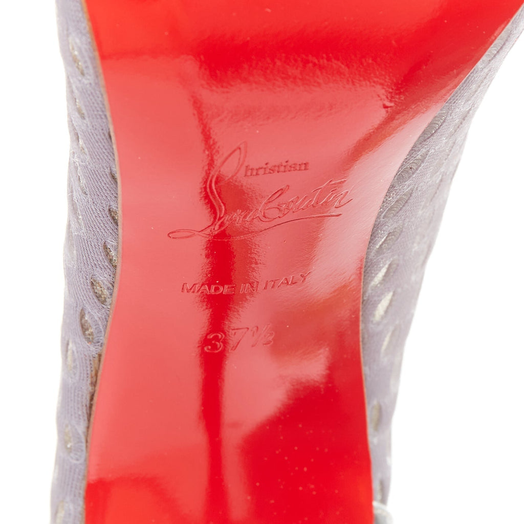 Women's Christian Louboutin Silver Pump