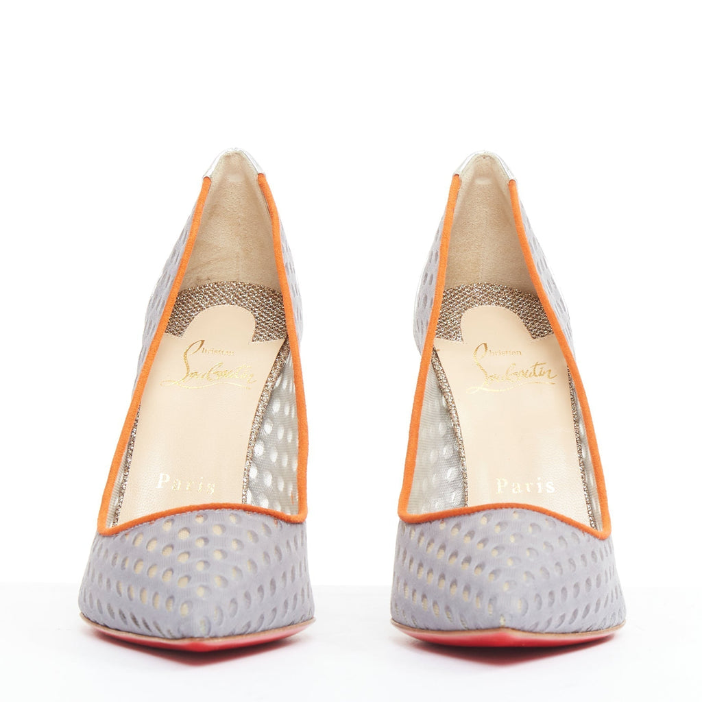 Women's Christian Louboutin Silver Pump