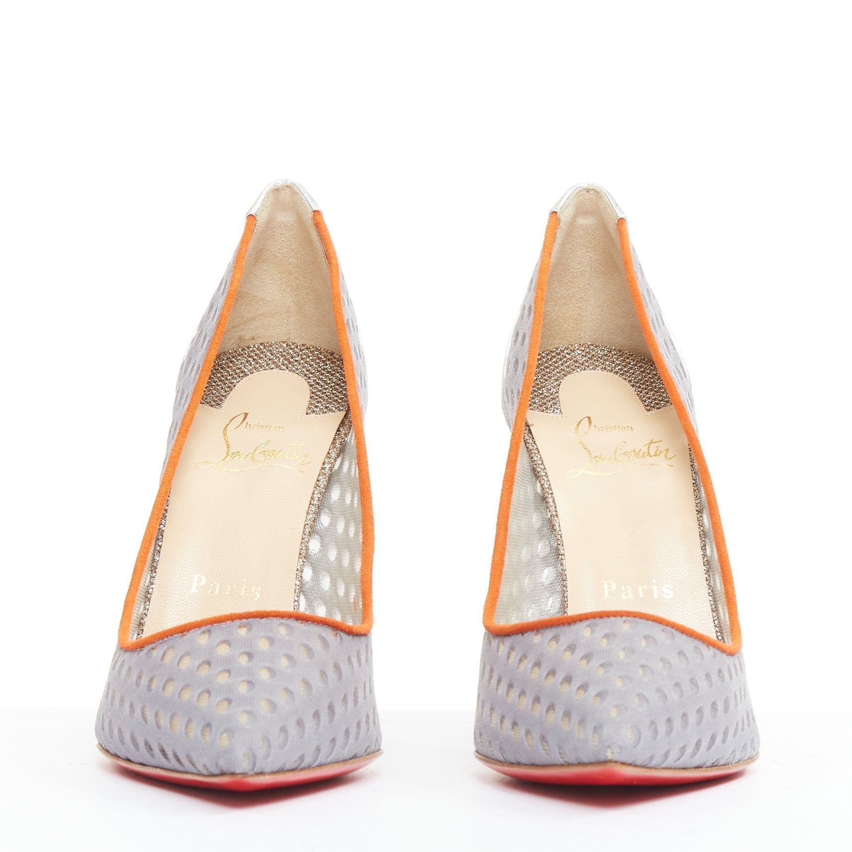 Women's Christian Louboutin Silver Pump